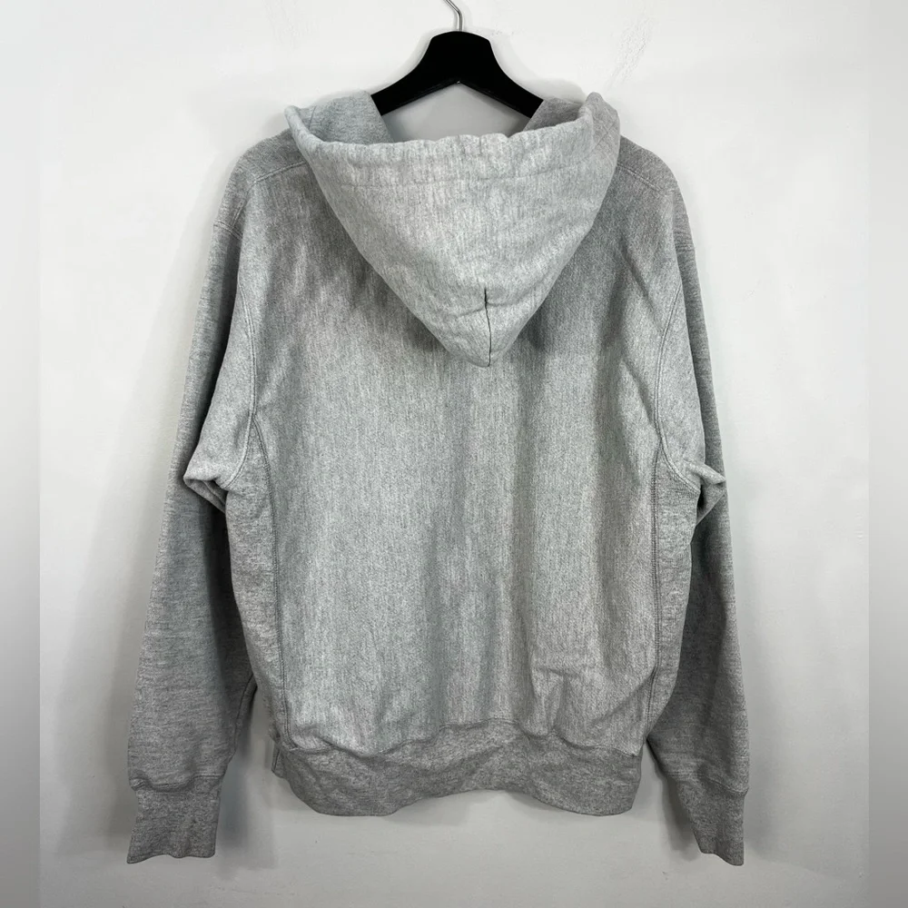 Champion Reverse Weave reworked grey oversized cotton blend hoodie sweatshirt M - Picture 5 of 17